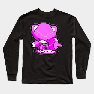 Gundam War Bear pink Long Sleeve T-Shirt